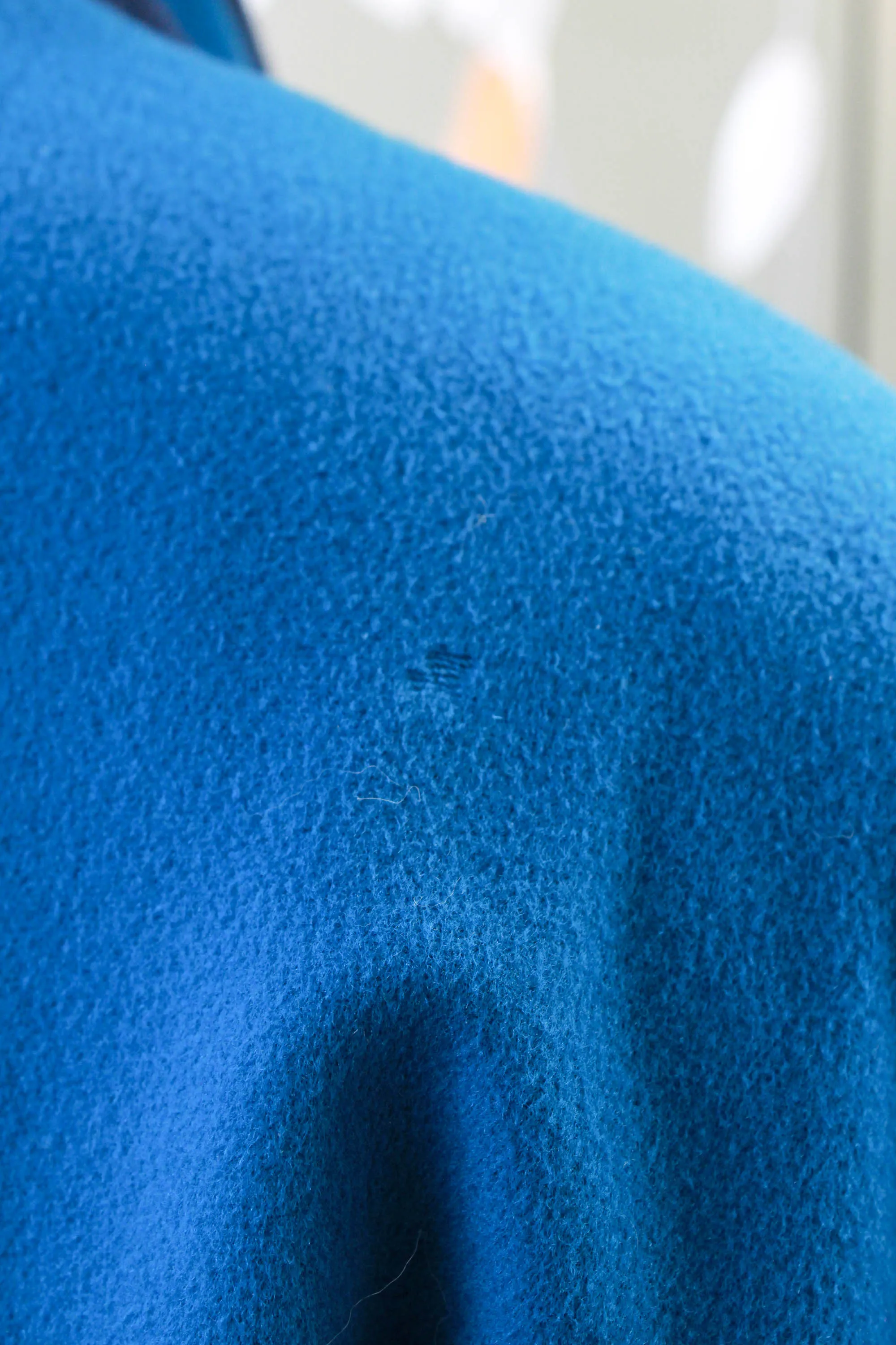 1980s Guy Laroche Blue Wool Coat, Large