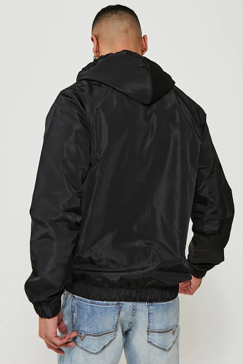 Allenbury Pullover Windbreaker Jacket - Black