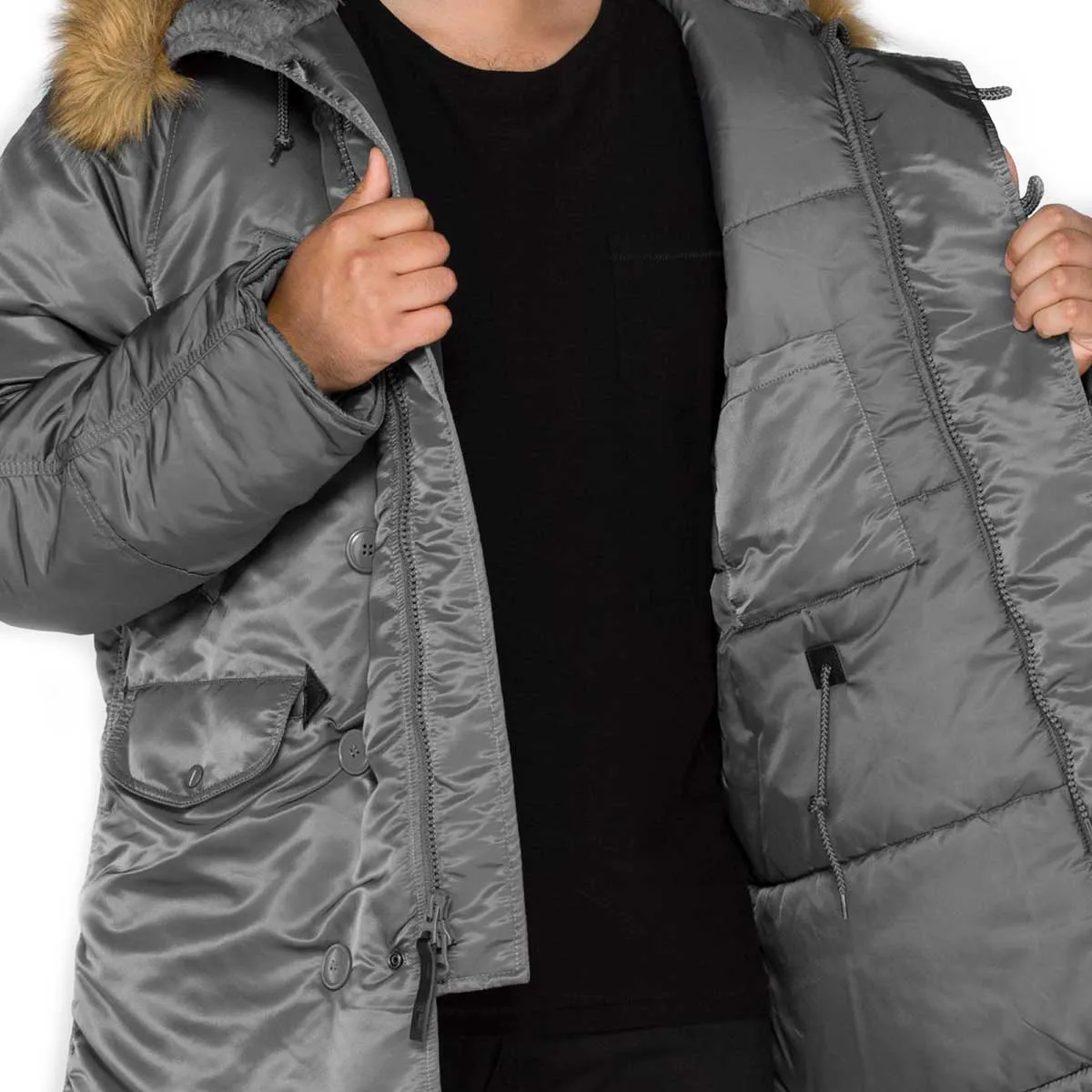 Alpha Industries N3B Hooded Parka Gunmetal Grey