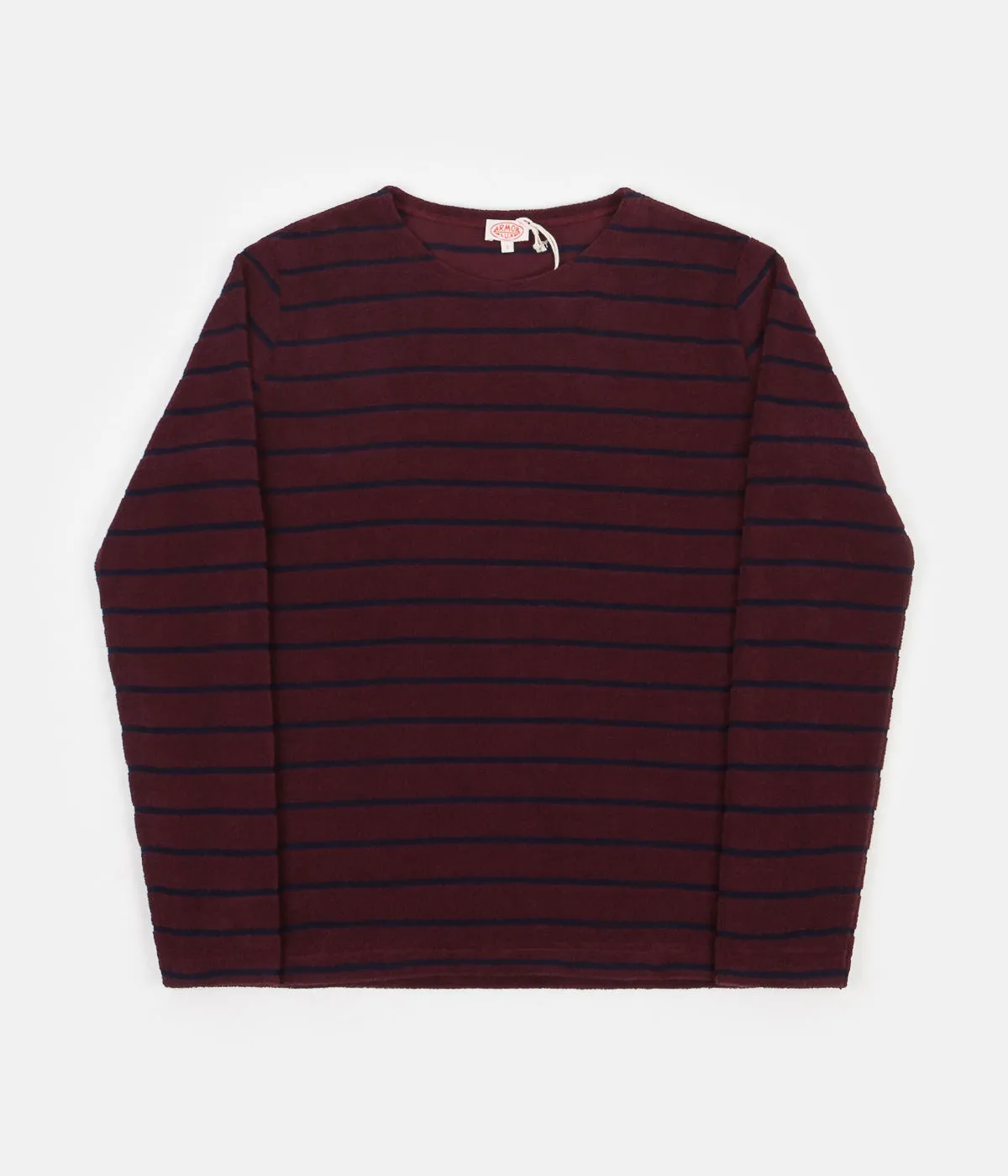 Armor Lux Terry Long Sleeve T-Shirt - Chianti / Navy