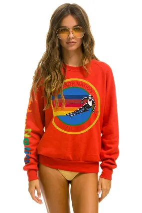 AVIATOR NATION VAIL SWEATSHIRT - RED