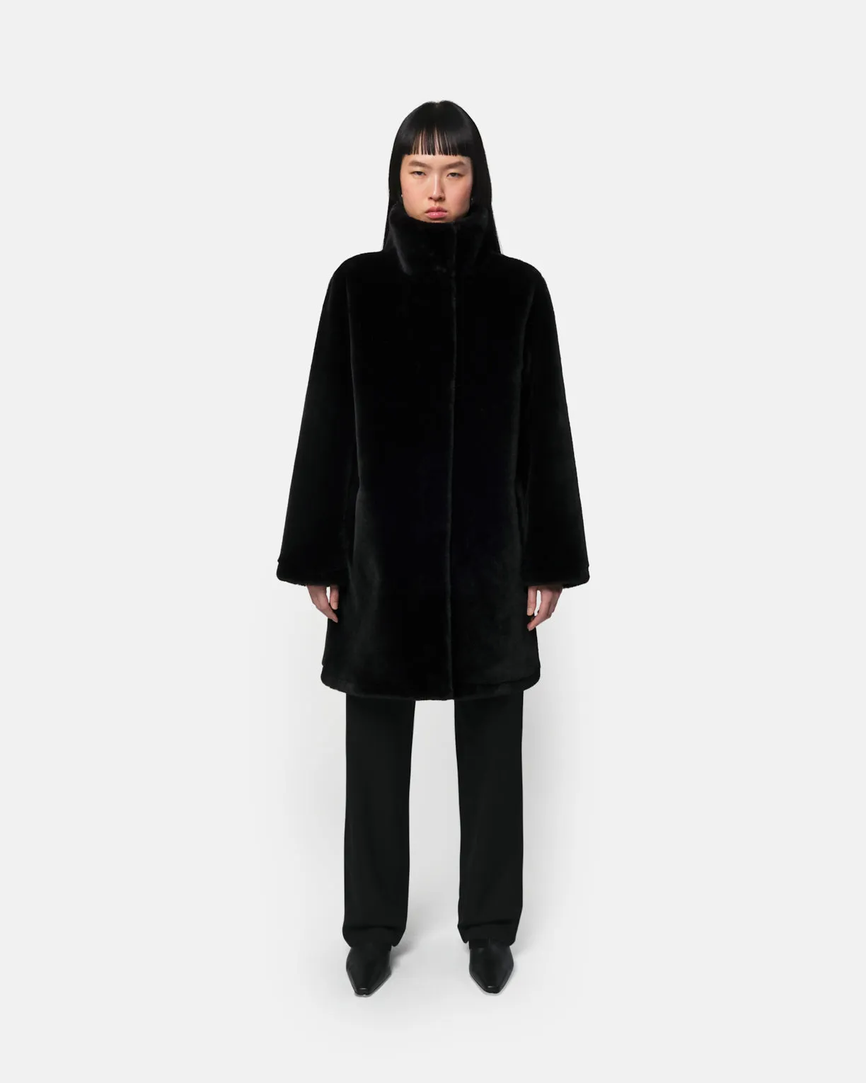 Blair Noir Mid-Length Coat