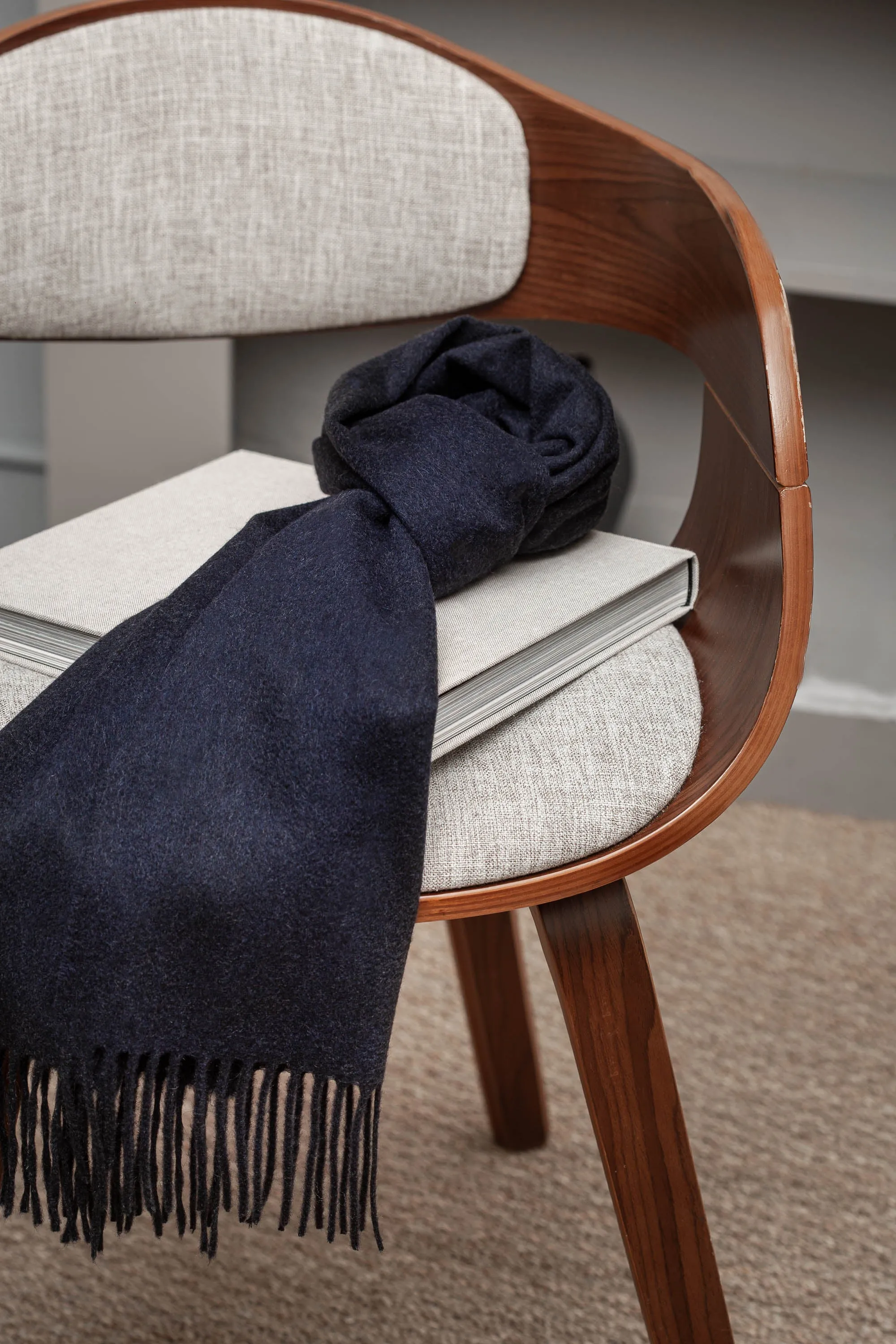 Blue cashmere scarf - Made in Italy