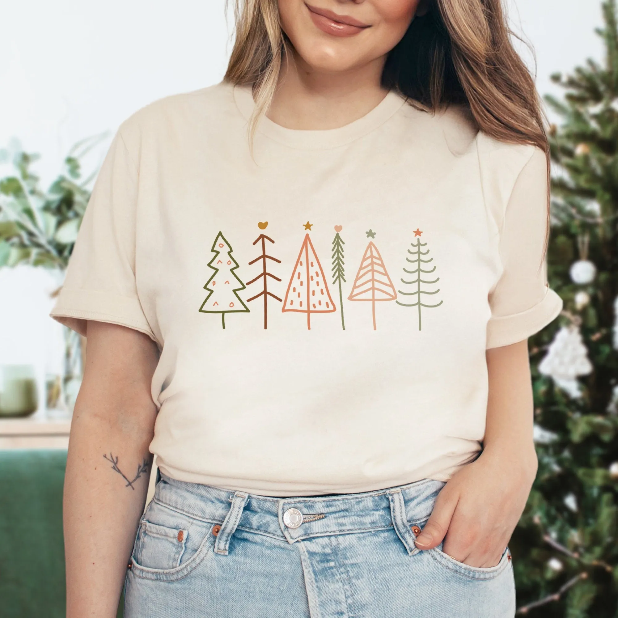 Boho Christmas Tree Sweatshirt