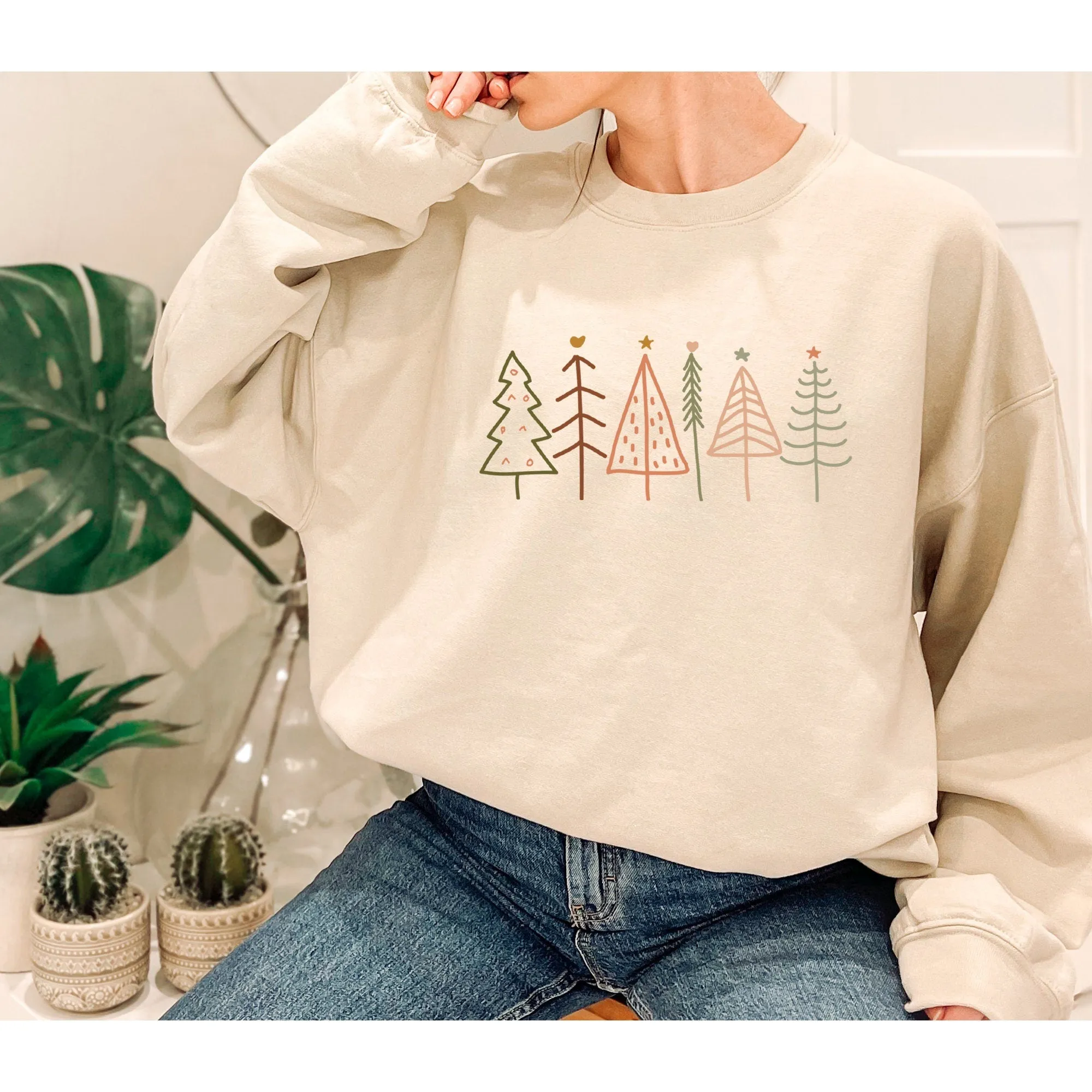 Boho Christmas Tree Sweatshirt