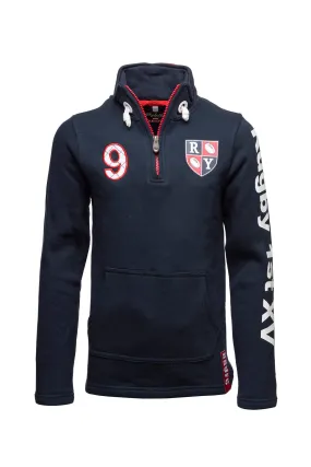 Boy's Zip Neck Rugby Sweatshirt