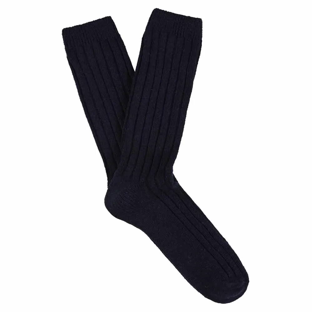 Cashmere Crew Socks - Navy