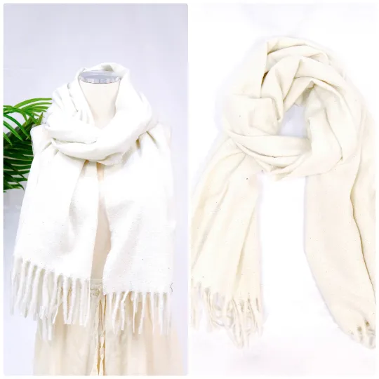 Cashmere Feel Warm Oversized Scarf with Fringe ( 12 Per Pack)