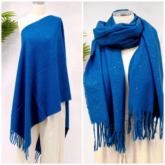 Cashmere Feel Warm Oversized Scarf with Fringe ( 12 Per Pack)