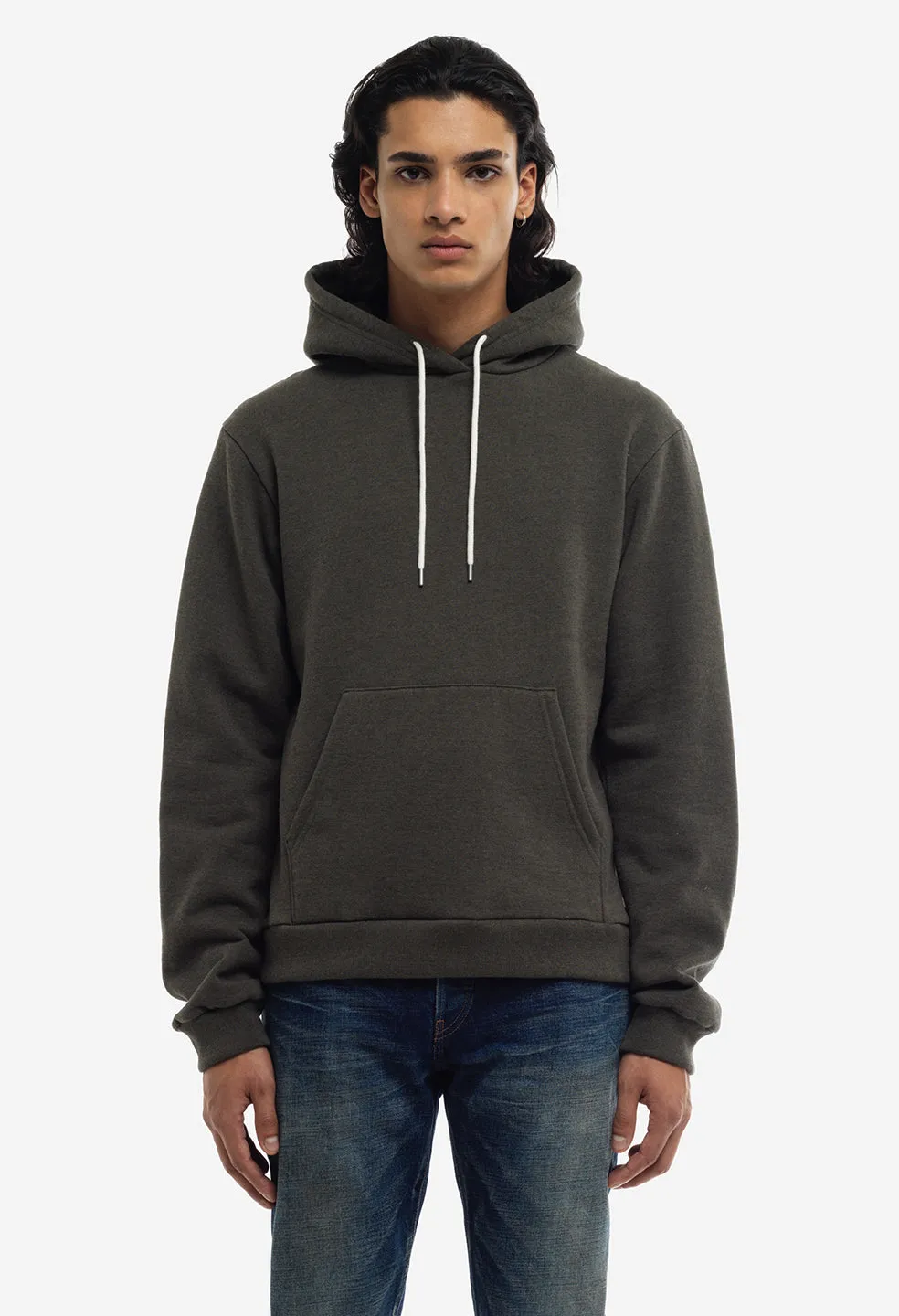 Cashmere Fleece Beach Hoodie / Heather Olive