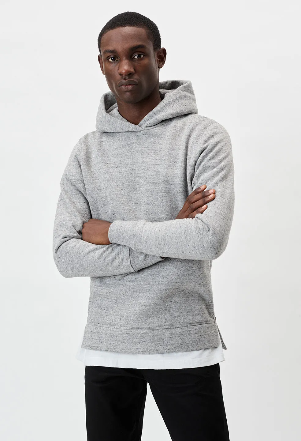 Cashmere Fleece Hooded Villain / Heather Grey