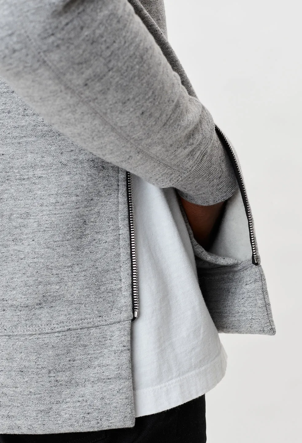 Cashmere Fleece Hooded Villain / Heather Grey