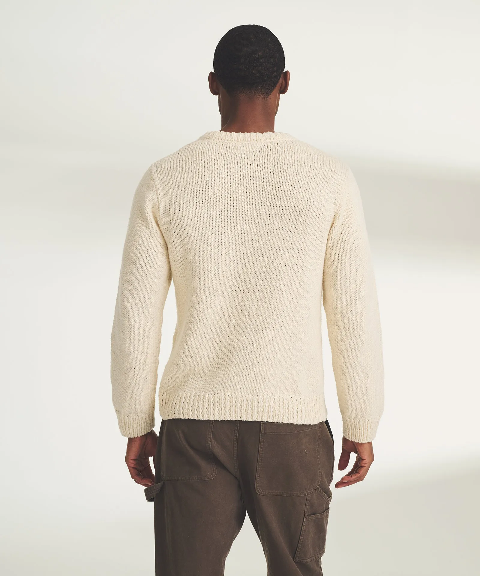 Chunky Cotton Crewneck Sweater