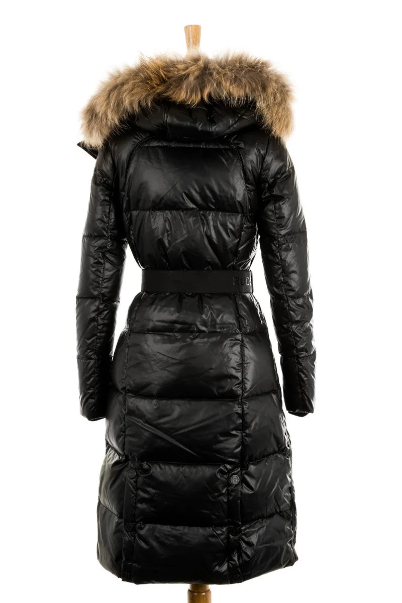 Colima Hooded Down Jacket With Fur Trim