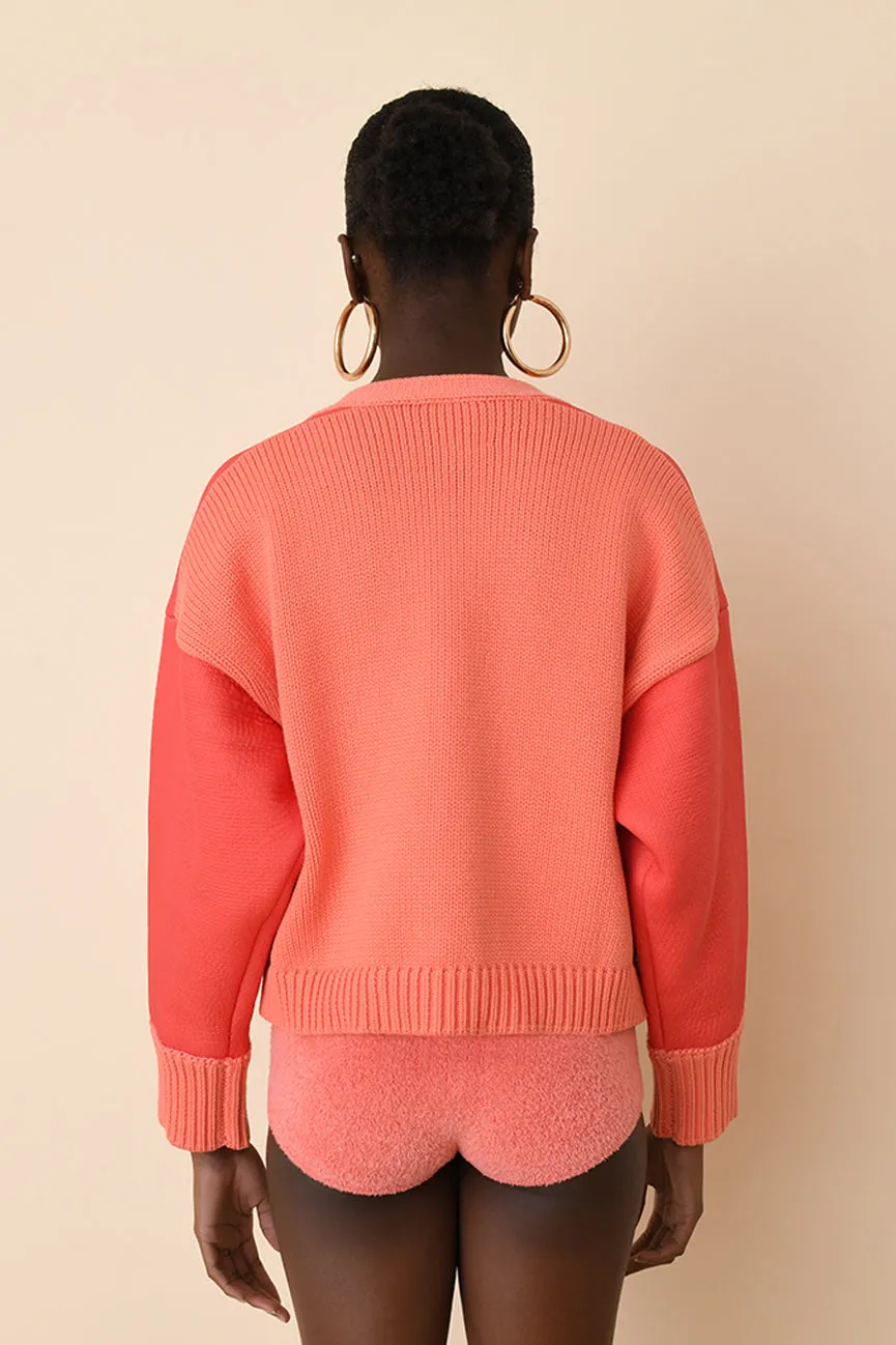 Coral Crop Cardigan