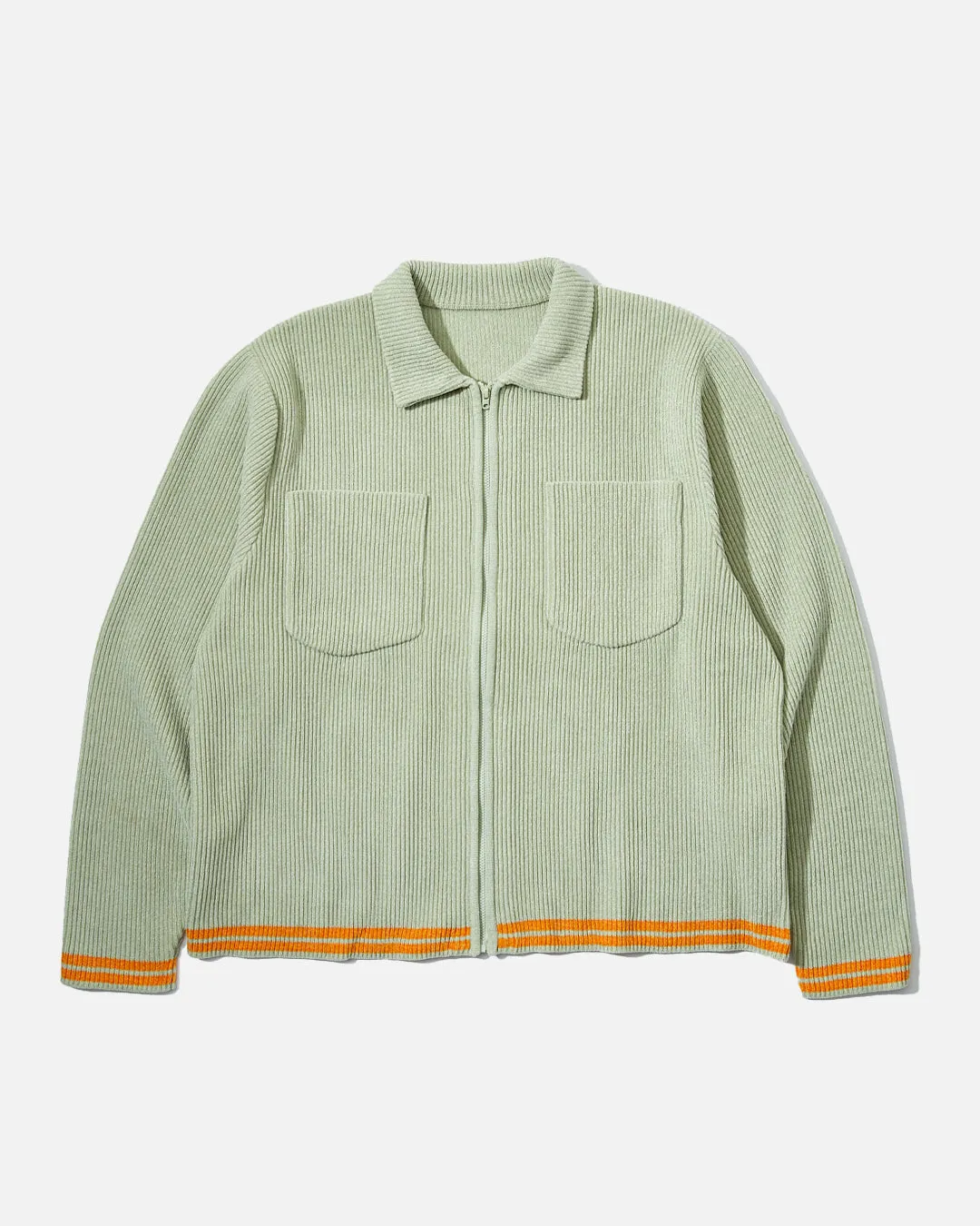 Cordy Knit Jacket - Mint Green