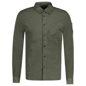 CP COMPANY Lens Chrome Overshirt Jacket Khaki