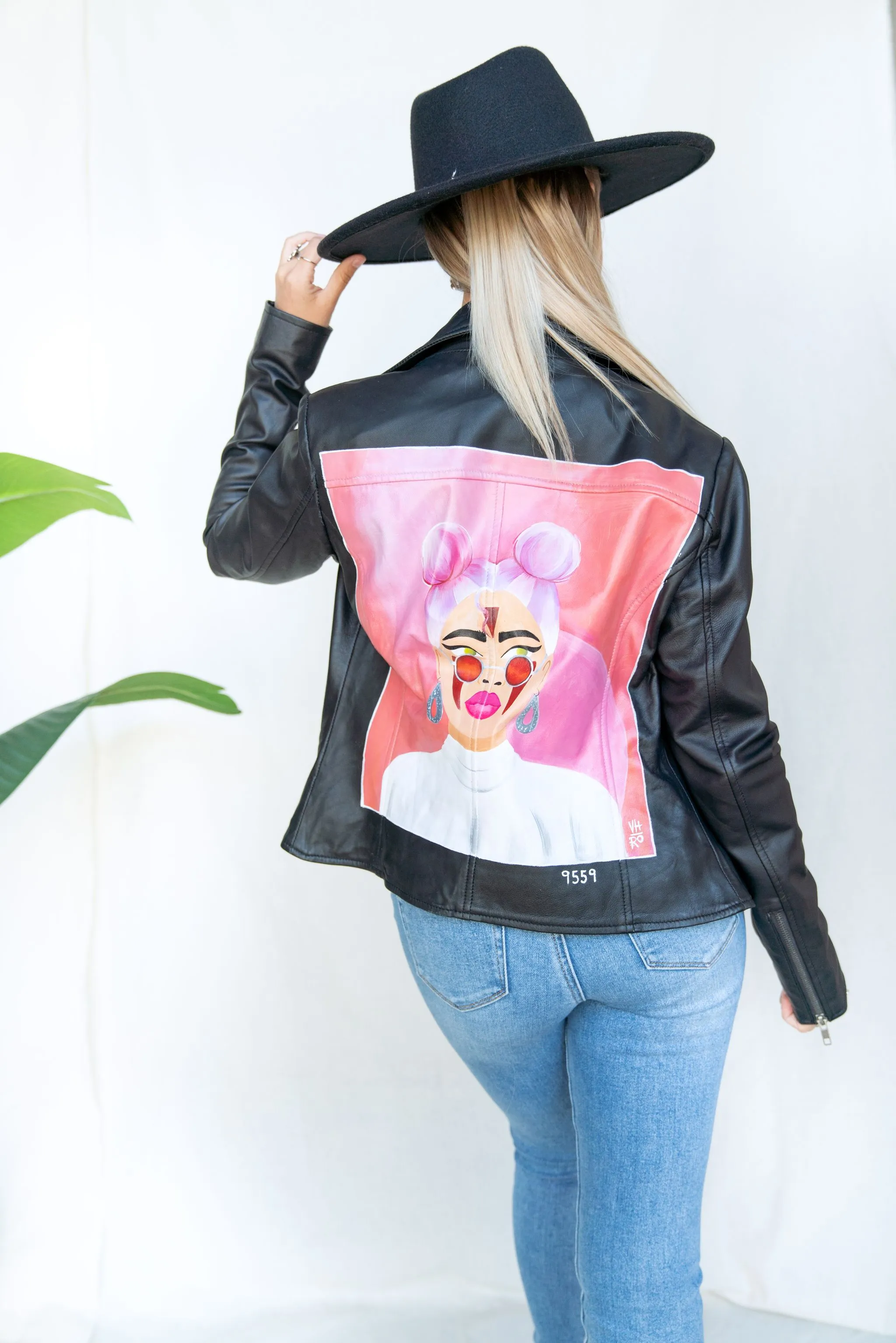 Custom Hand-Painted Leather Jacket