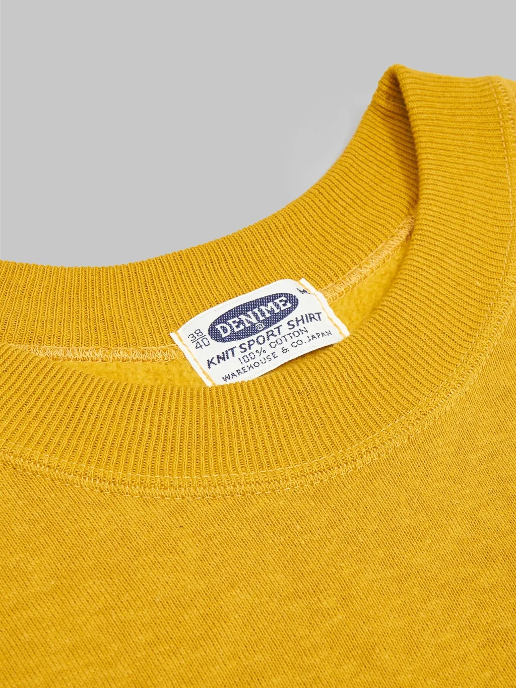 Denime By Warehouse & Co. "Lot. 261" 4-Needle Raglan Sweatshirt Yellow