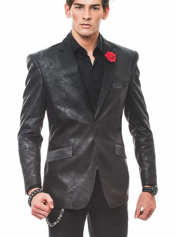 Fashion Blazer- Paisley Black - Dinner Jacket - Sport Coat