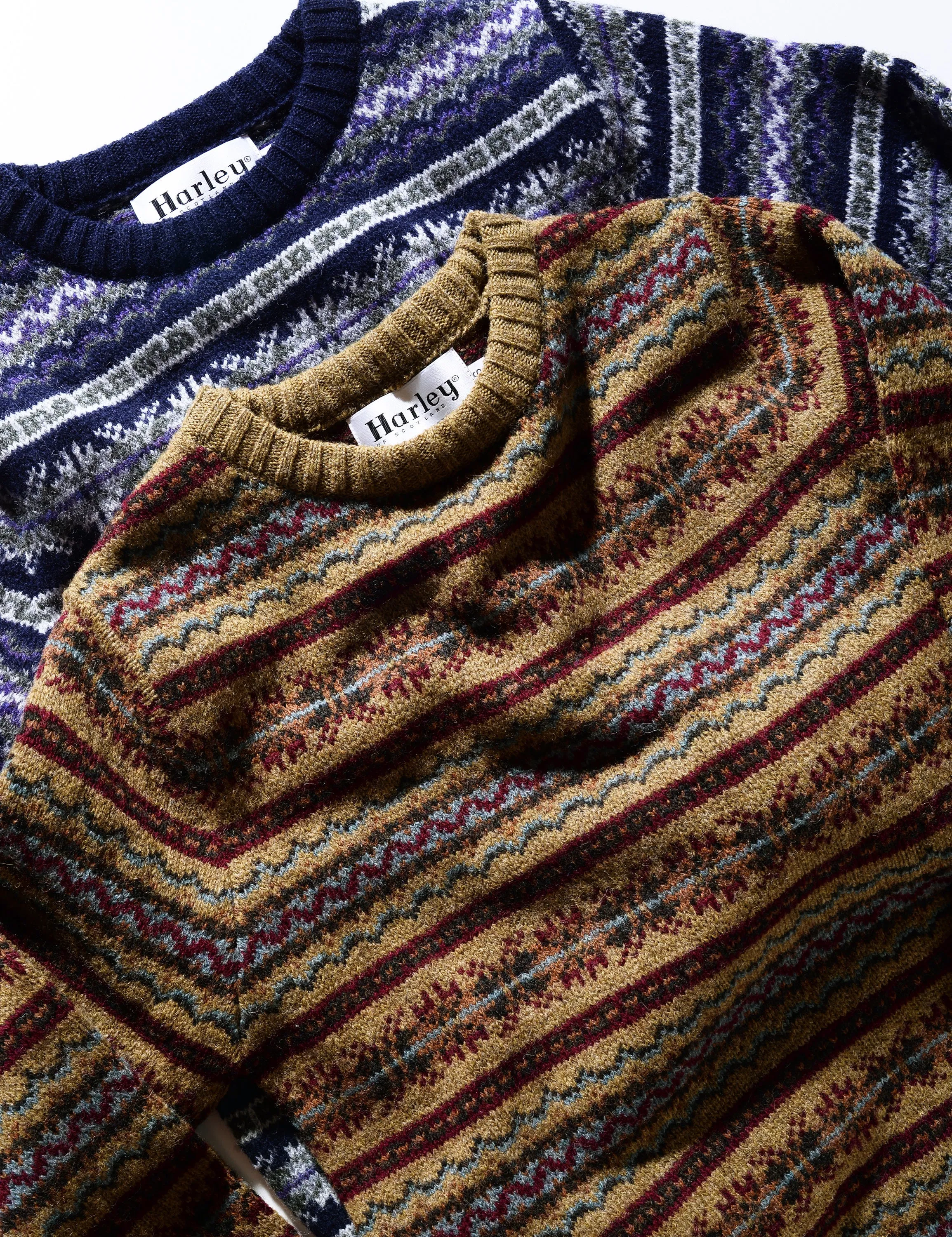 FINAL SALE: Fair Isle Shetland Sweater - New Navy