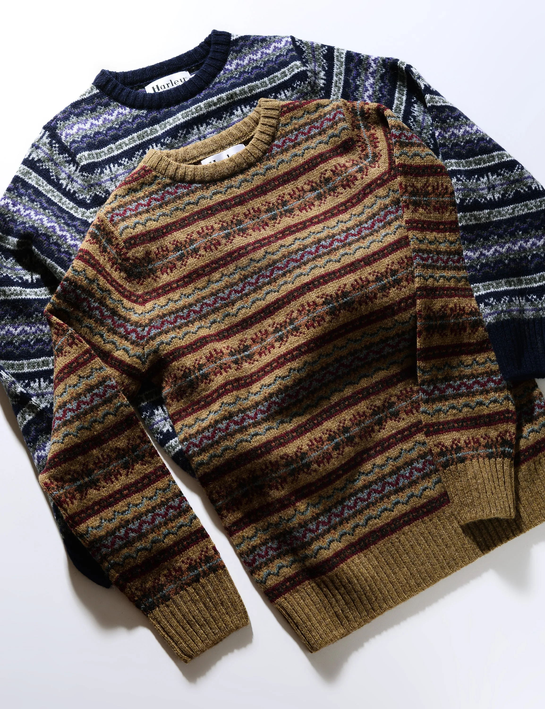 FINAL SALE: Fair Isle Shetland Sweater - New Navy