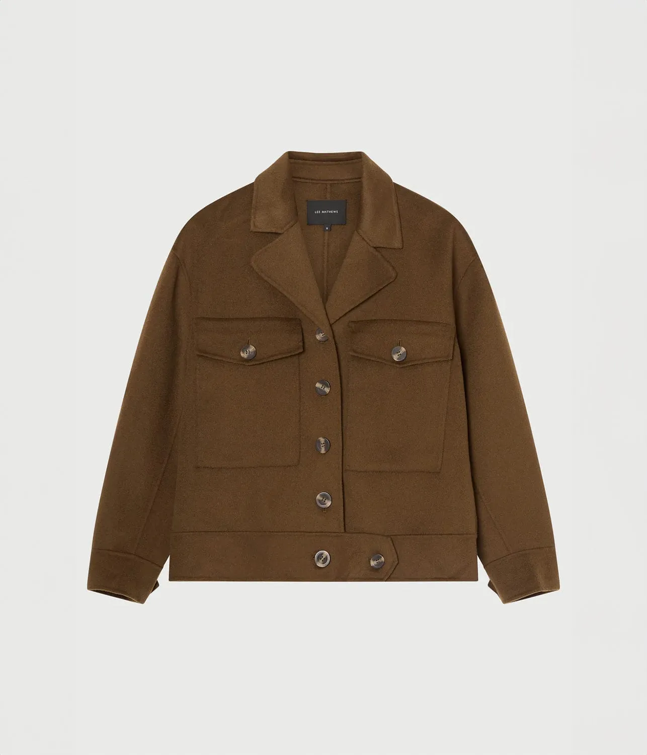 FLORENTINE CASHMERE WORKER JACKET- PECAN