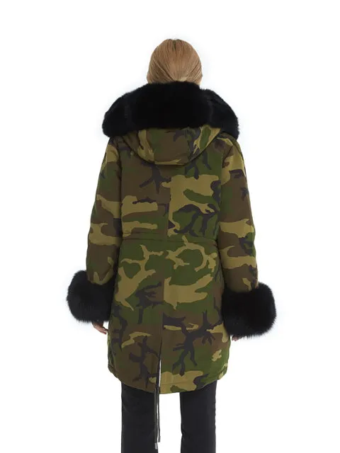 Fox parka with hood