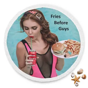 Fries Before Guys Round Beach Blanket