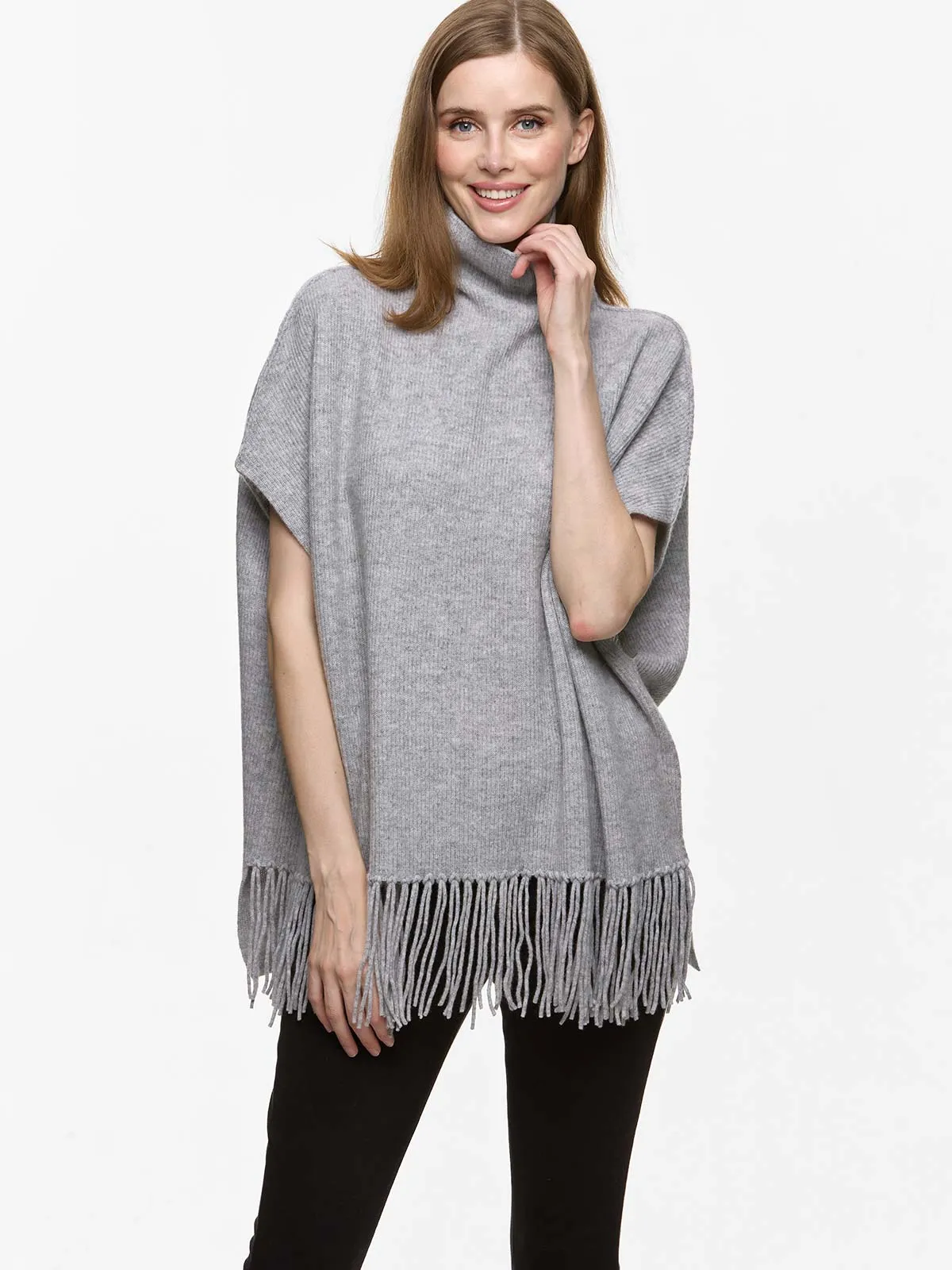 Gray Oversized Cashmere Vest