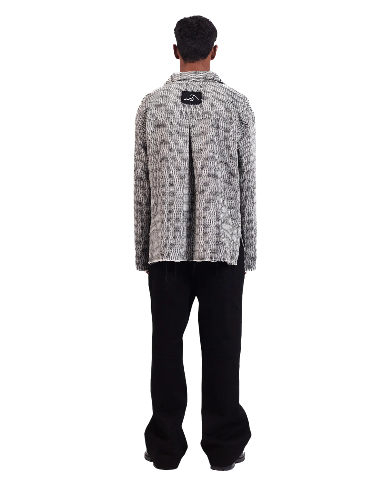 GREY DOBBY WEAVE BUTTON DOWN