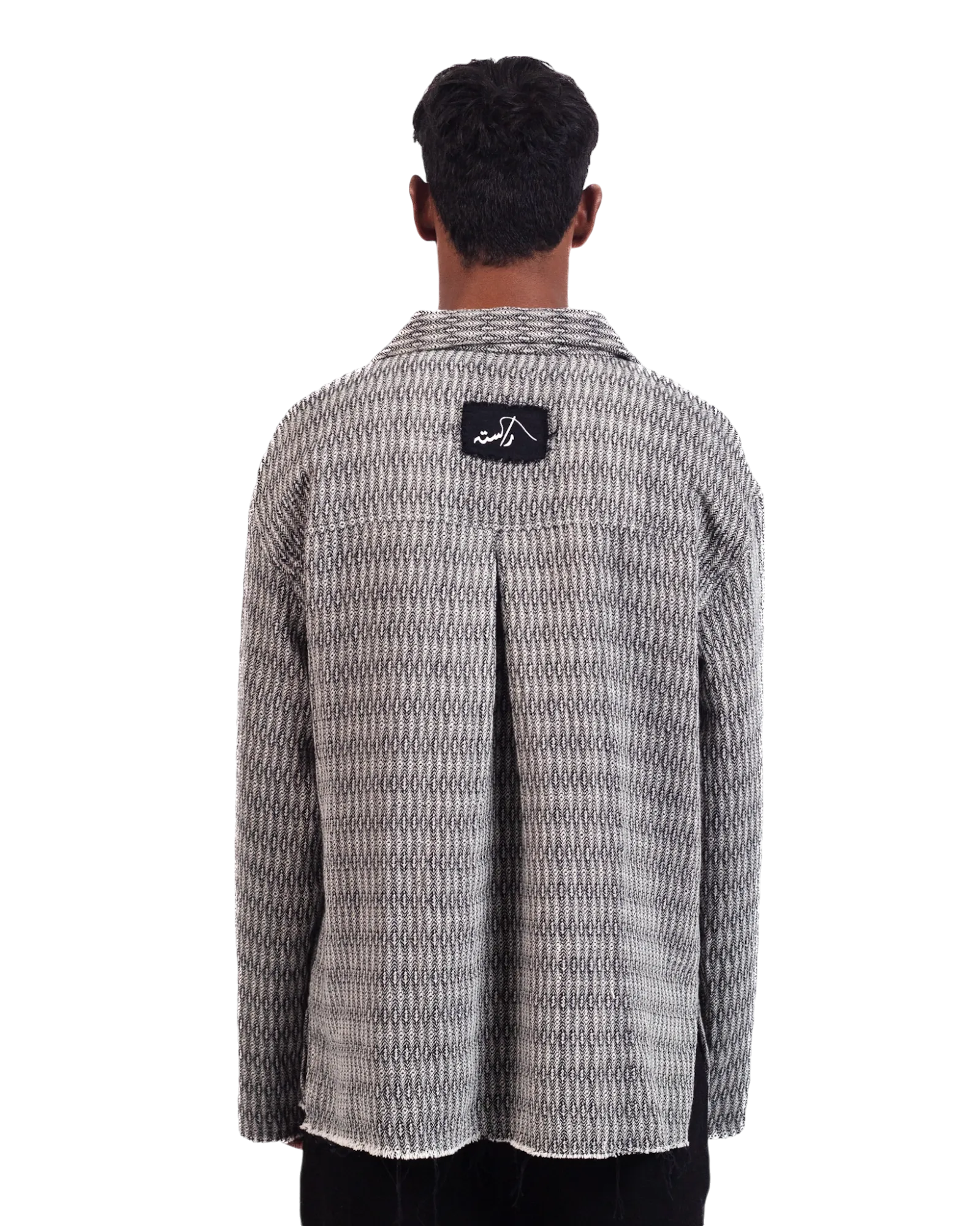 GREY DOBBY WEAVE BUTTON DOWN