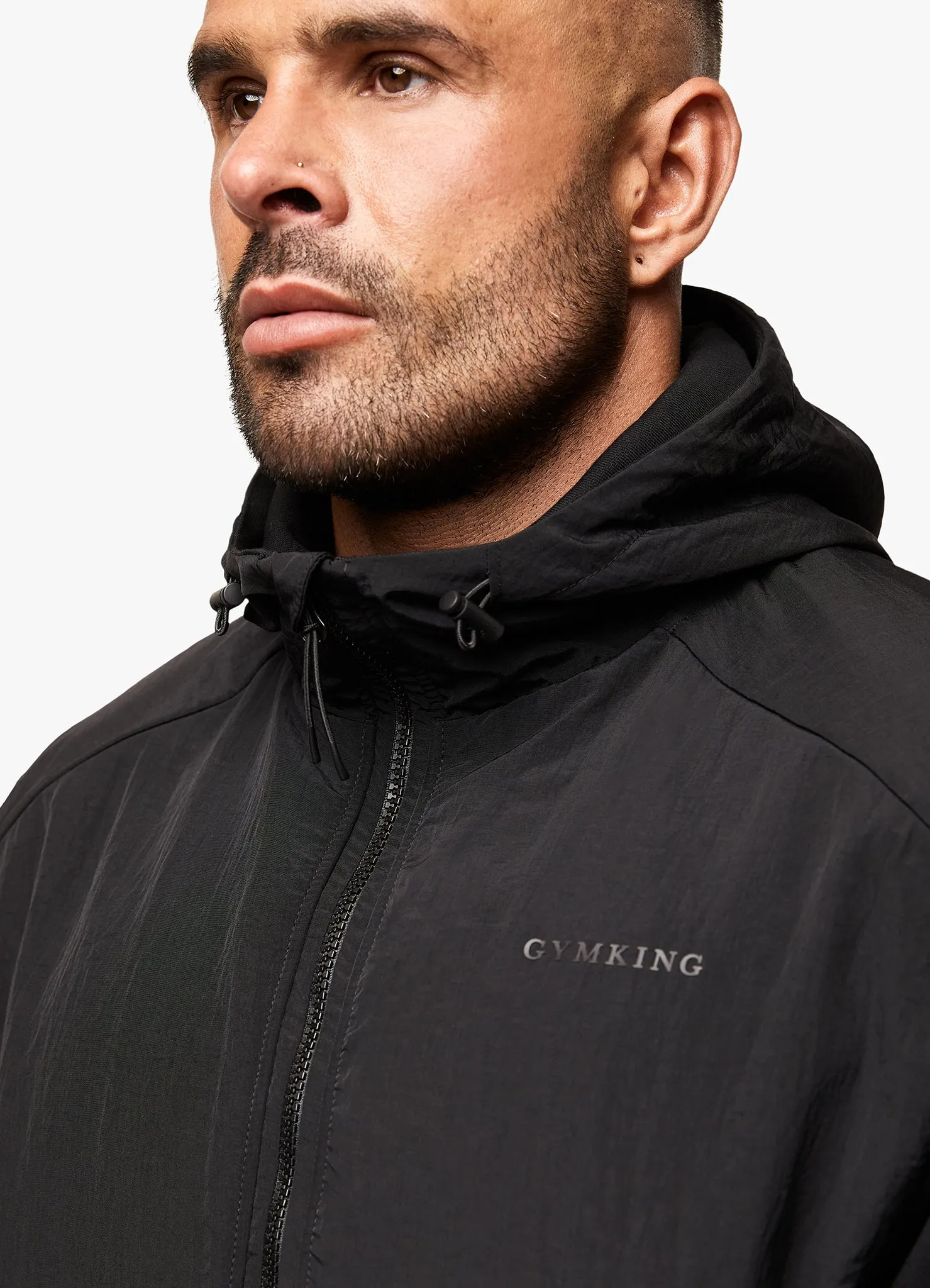 Gym King Eclipse 1/4 Zip Overhead Jacket - Black