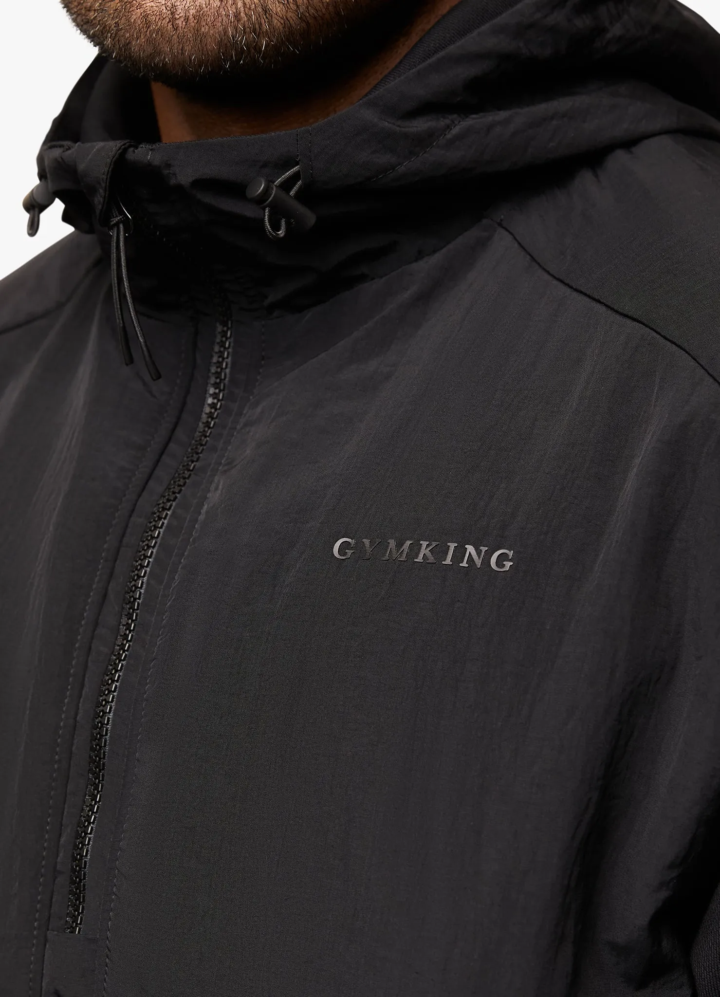 Gym King Eclipse 1/4 Zip Overhead Jacket - Black