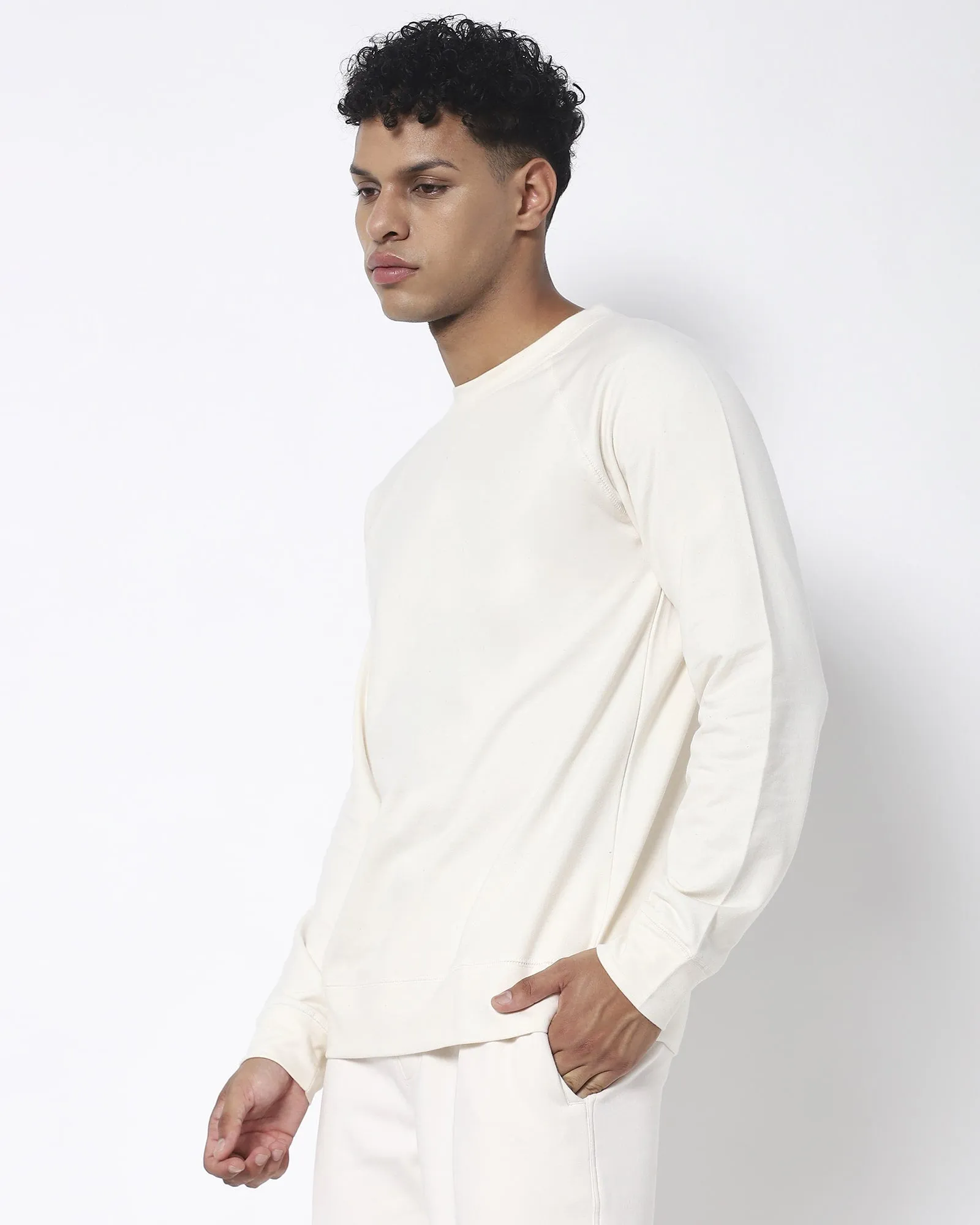 HW Crew Sweatshirt: Ivory Cream