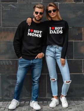 I ❤️ HOT MOMS SWEATER - BLACK