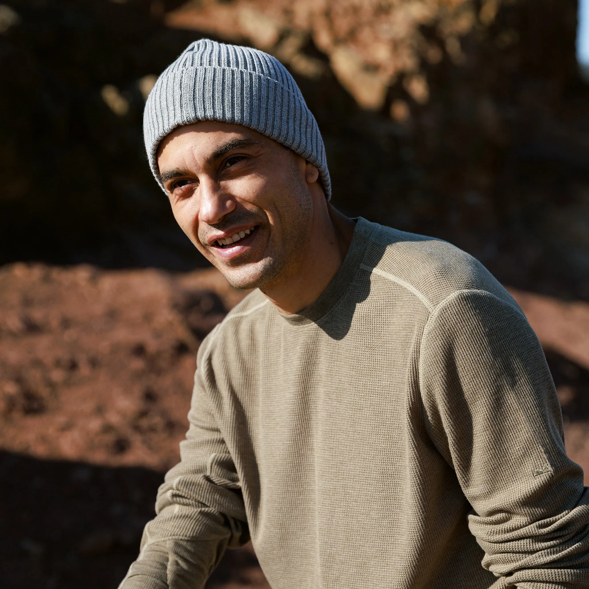 Knit Beanie in Gray