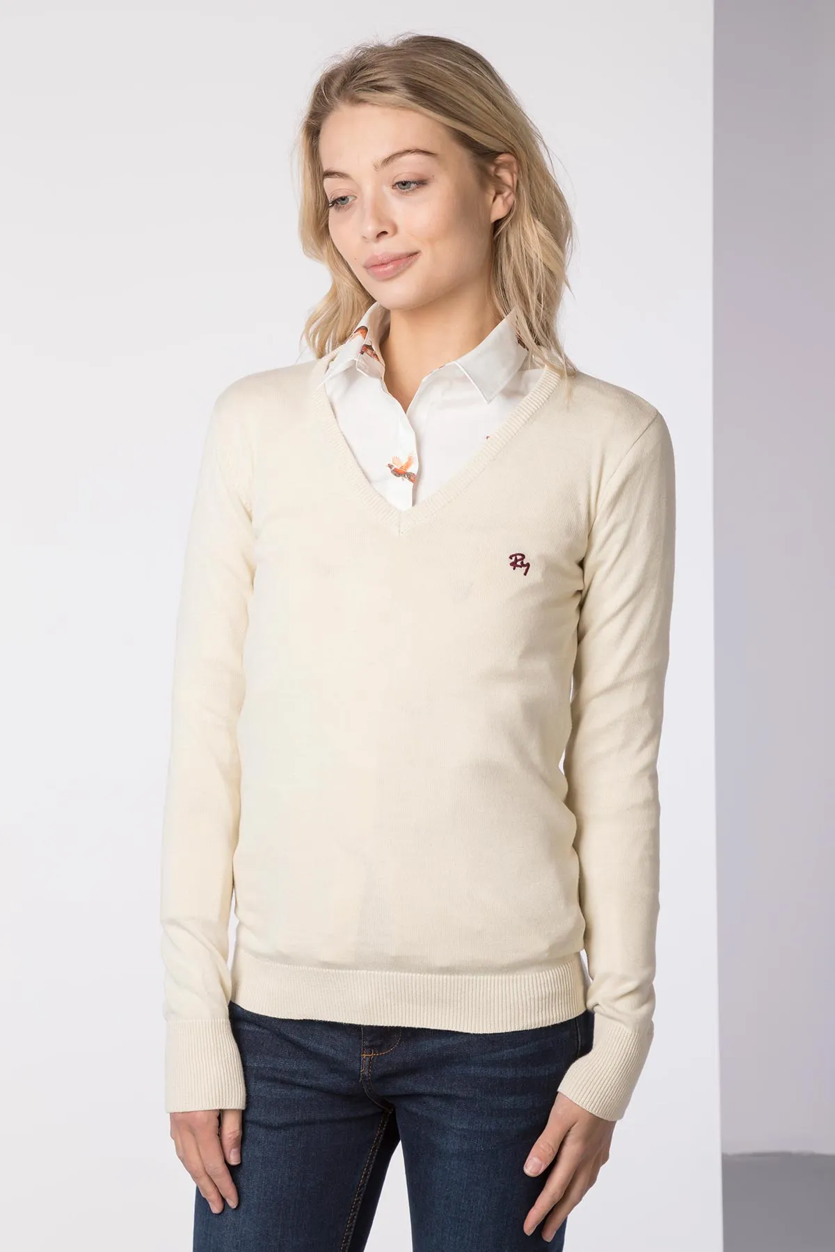 Ladies V Neck Jumper