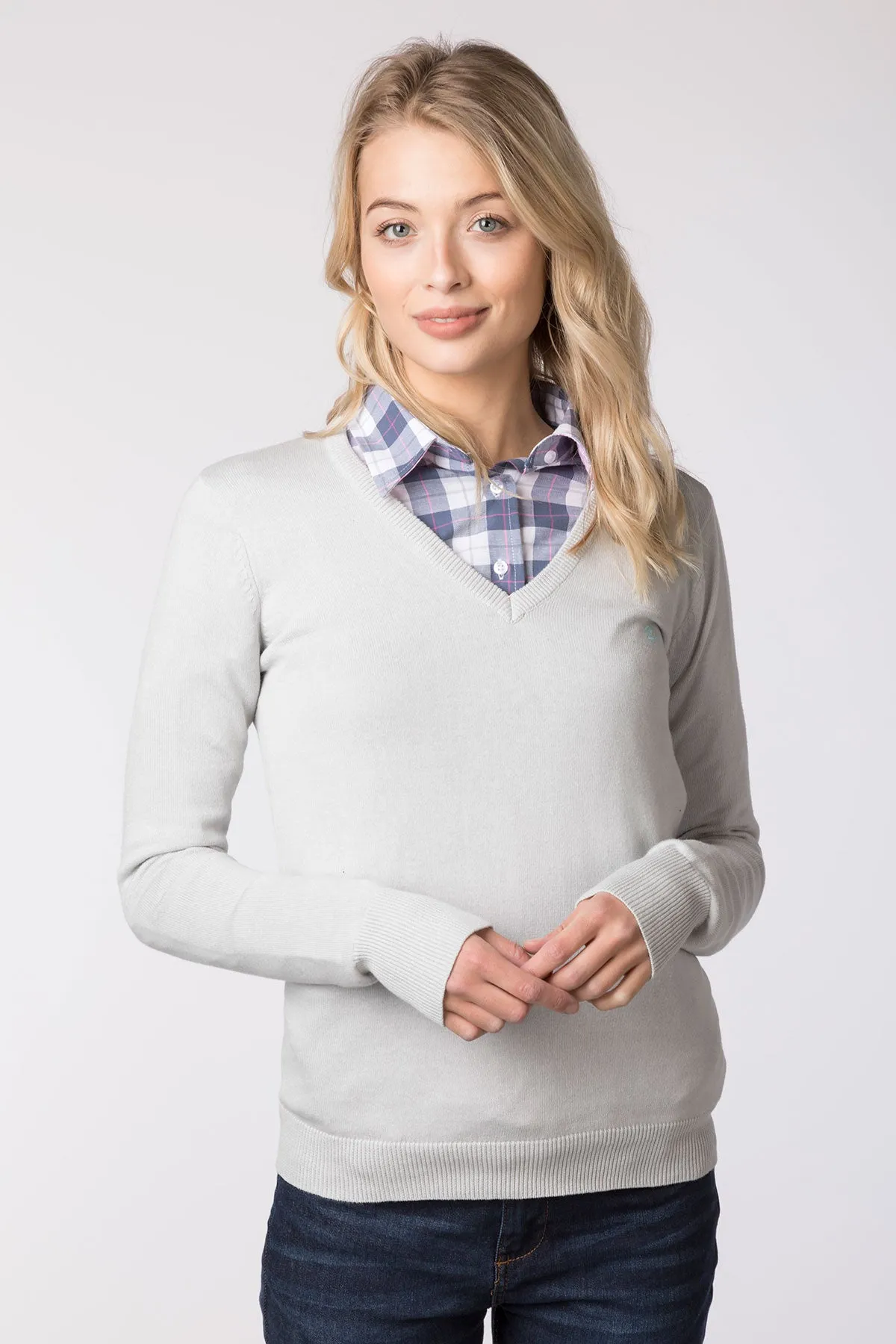 Ladies V Neck Jumper