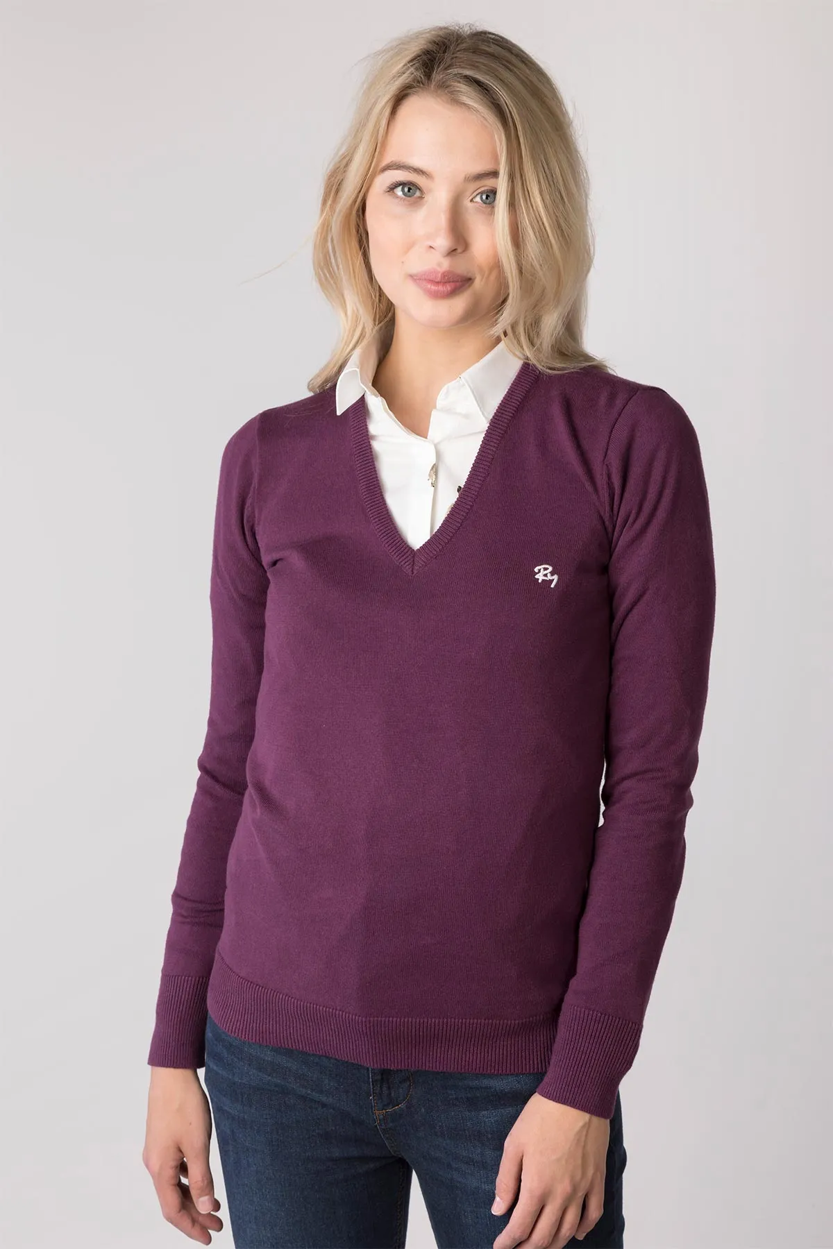 Ladies V Neck Jumper