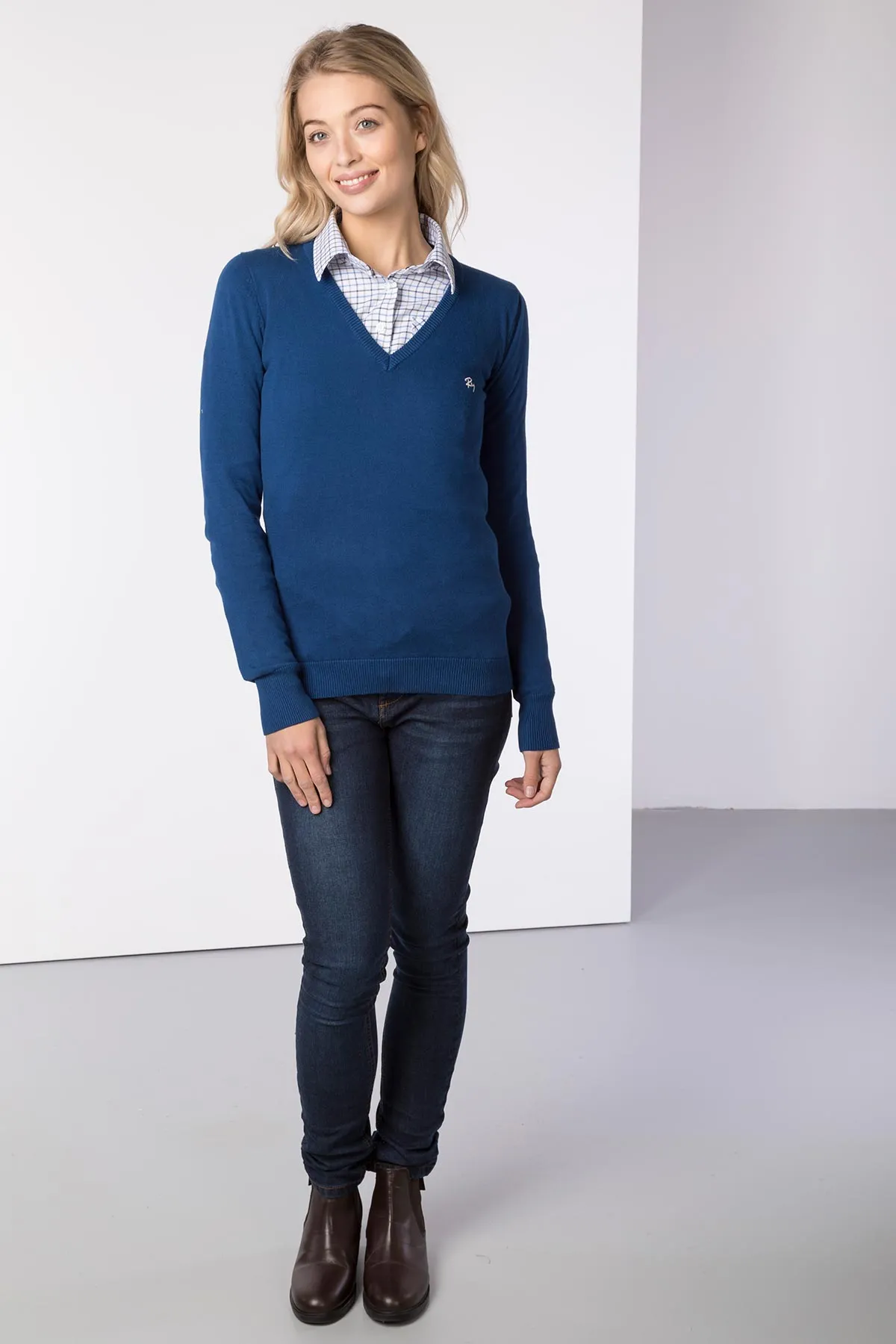 Ladies V Neck Jumper