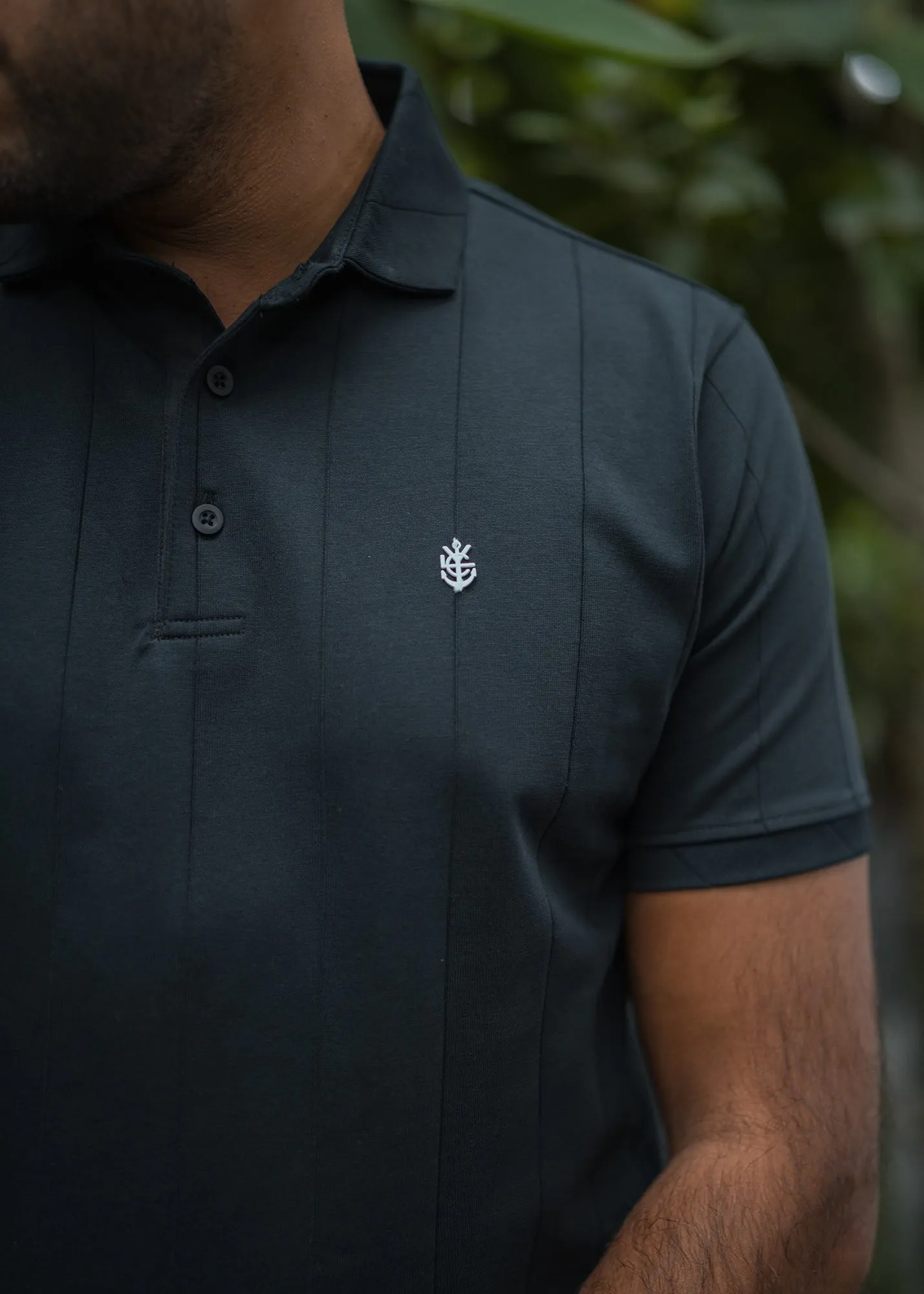 LCY | Structured Verticle Line Premium Polo