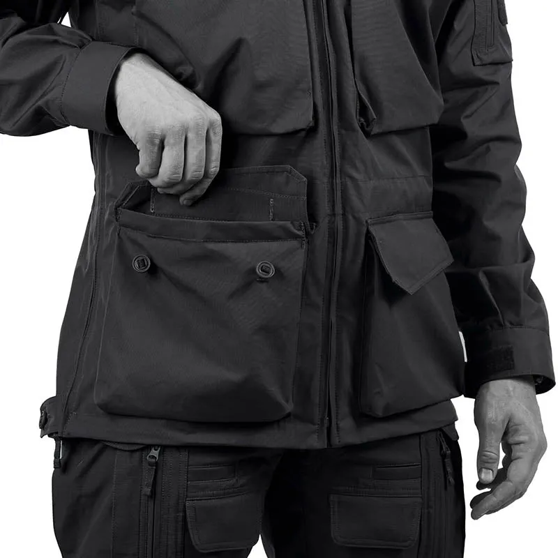 M2 Parka Big Pockets Bomber Jacket Men Tactical Hoodie Coats in Black