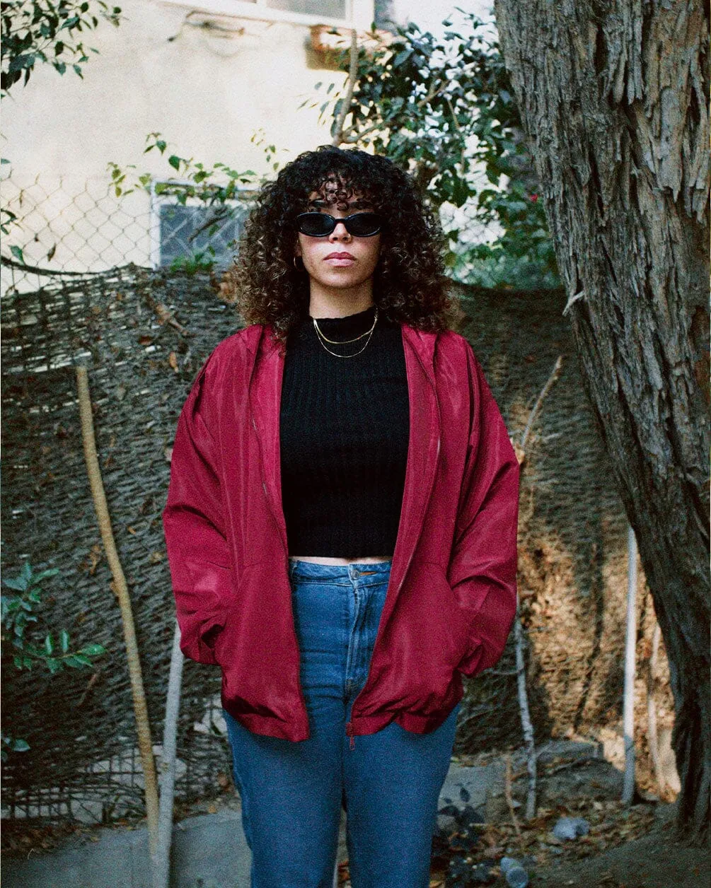 Maroon Red Windbreaker