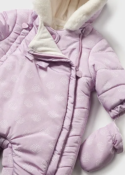 Mayoral Baby Girls Lilac Purple Padded Snowsuit