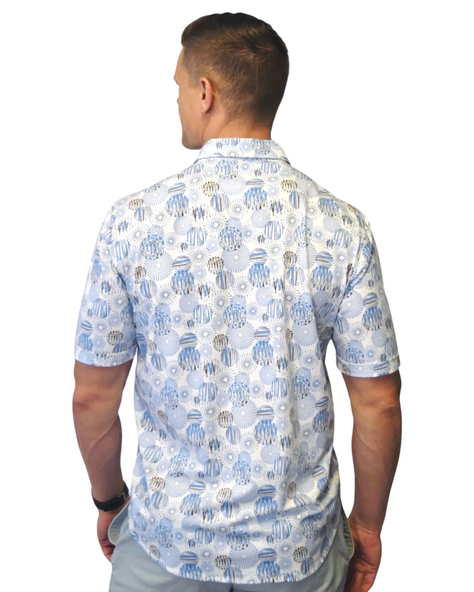 Men's Nicoby | Coastal Breeze Shirt | Blue/Tan