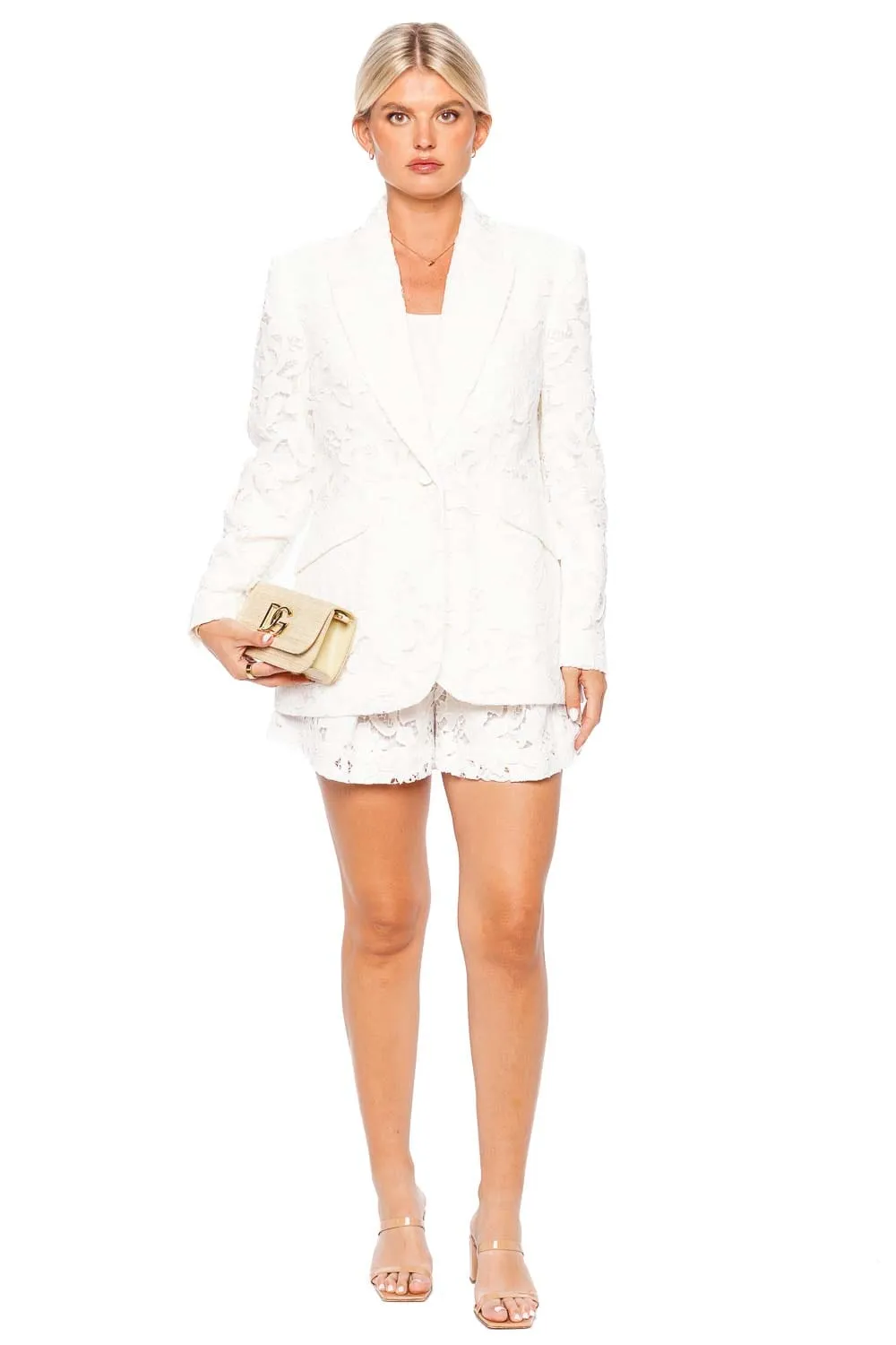 Natura Ivory Lace Blazer Jacket