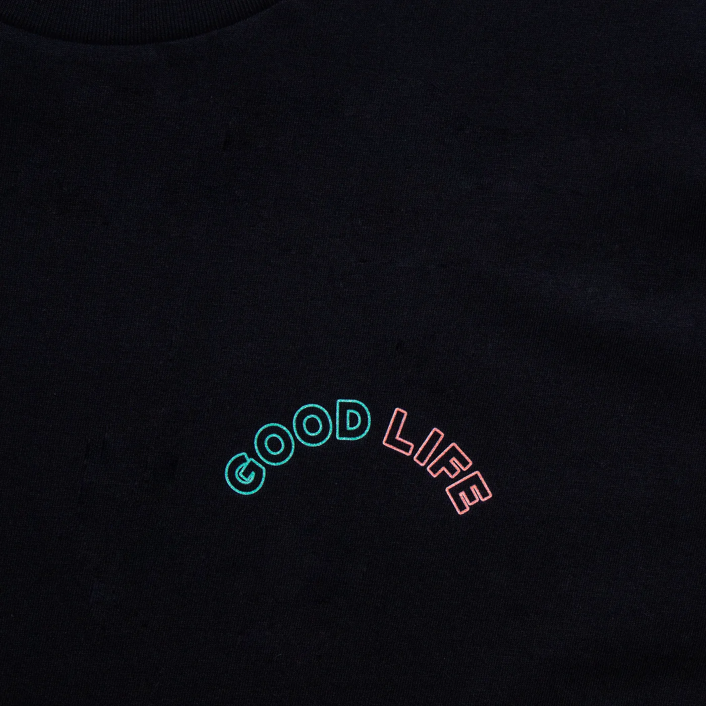 Neon Good Life Back Print - Sweatshirt - Black