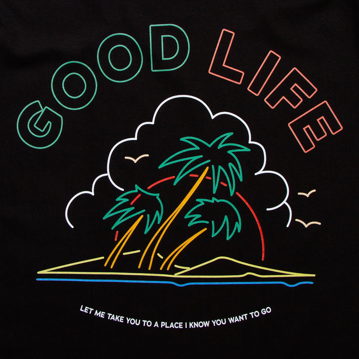 Neon Good Life Back Print - Sweatshirt - Black