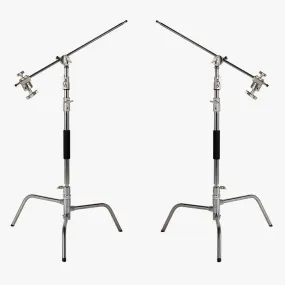 Pro Double "Multi-Purpose" C-Stand Heavy Duty Backdrop Studio Setup (20kg Load)